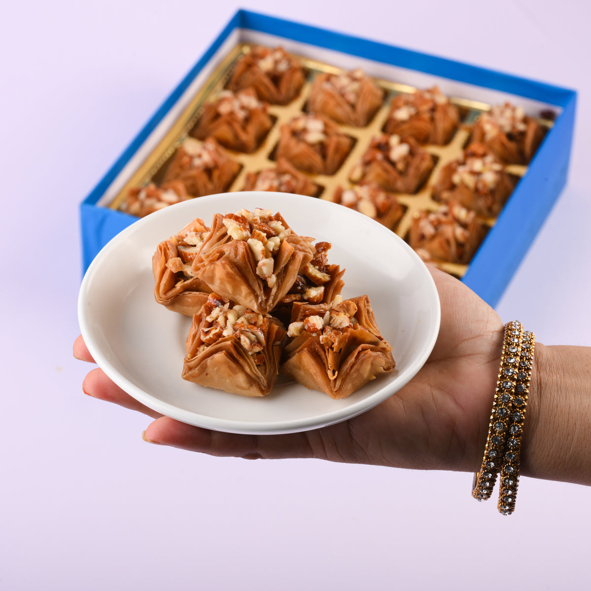Almond Chocolate Pyramid Baklava