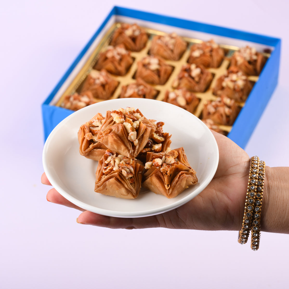 Almond Chocolate Pyramid Baklava