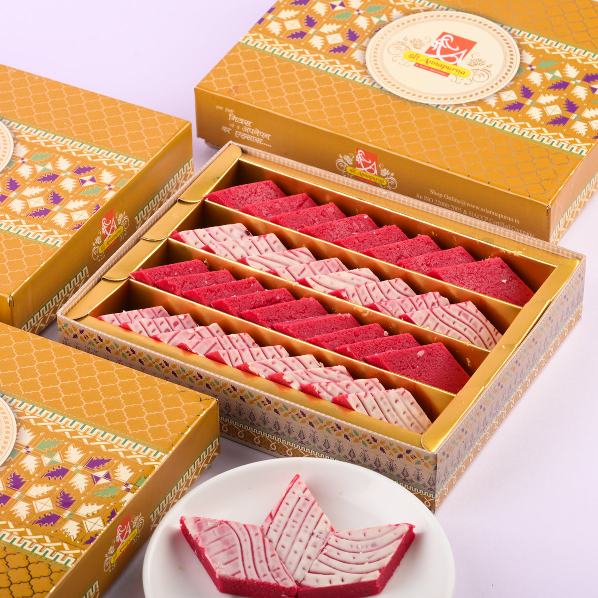 Kaju Litchie Barfi - Sri Annapurna Foods