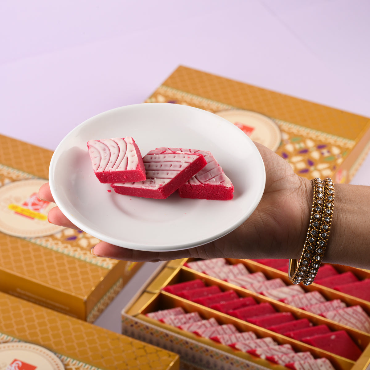 Kaju Litchie Barfi - Sri Annapurna Foods