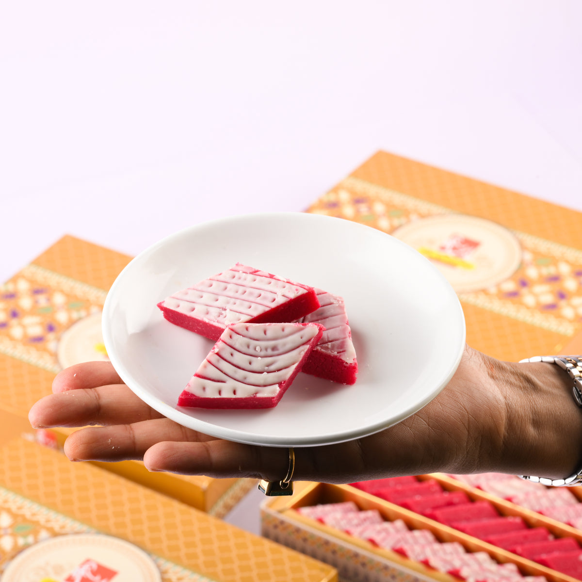 Kaju Litchie Barfi - Sri Annapurna Foods
