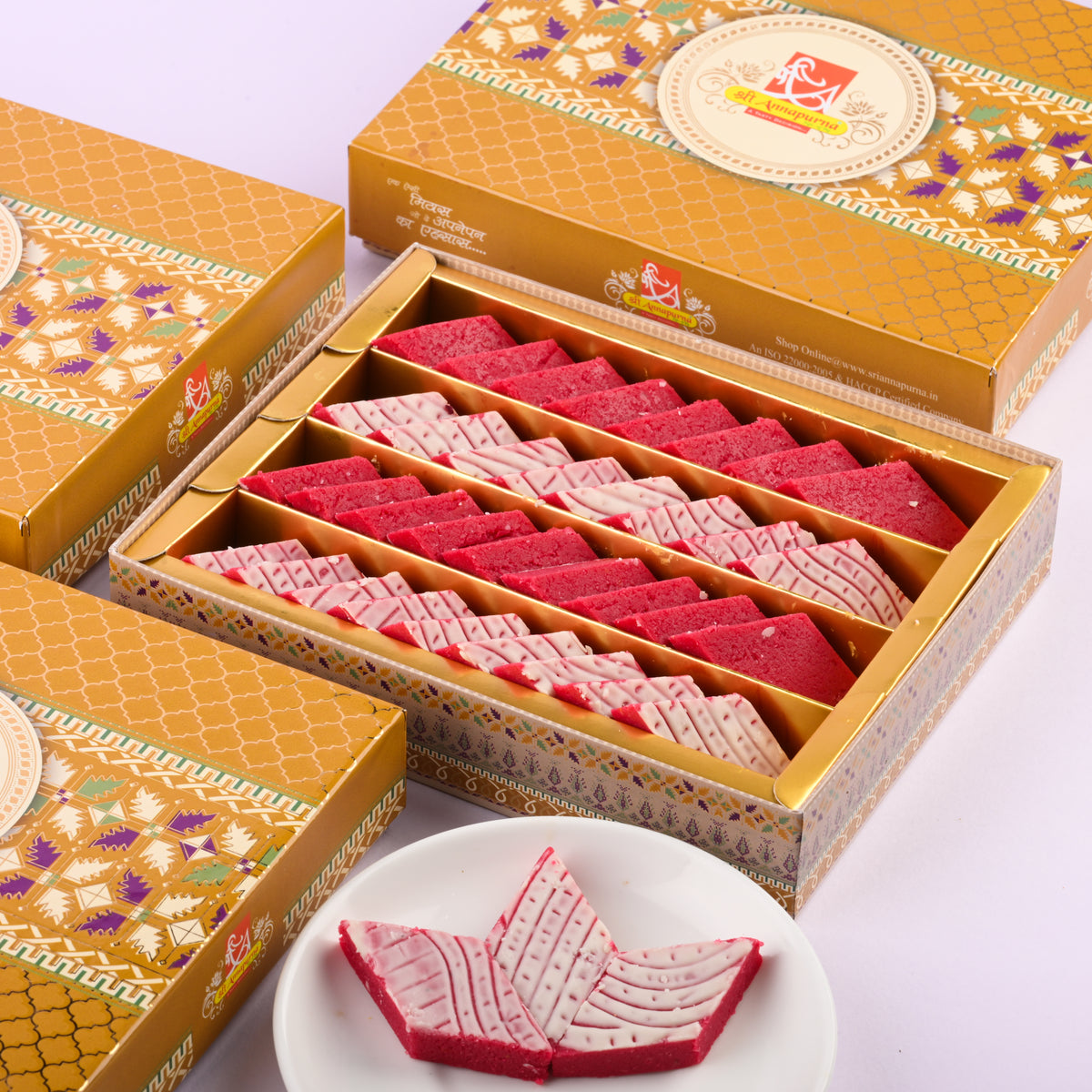 Kaju Litchie Barfi - Sri Annapurna Foods